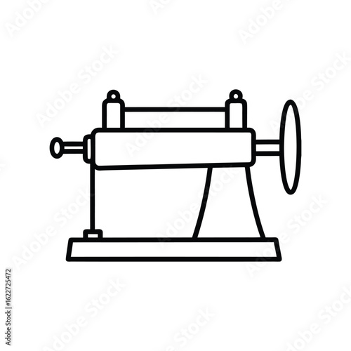 Lathe Machine isolated on white 