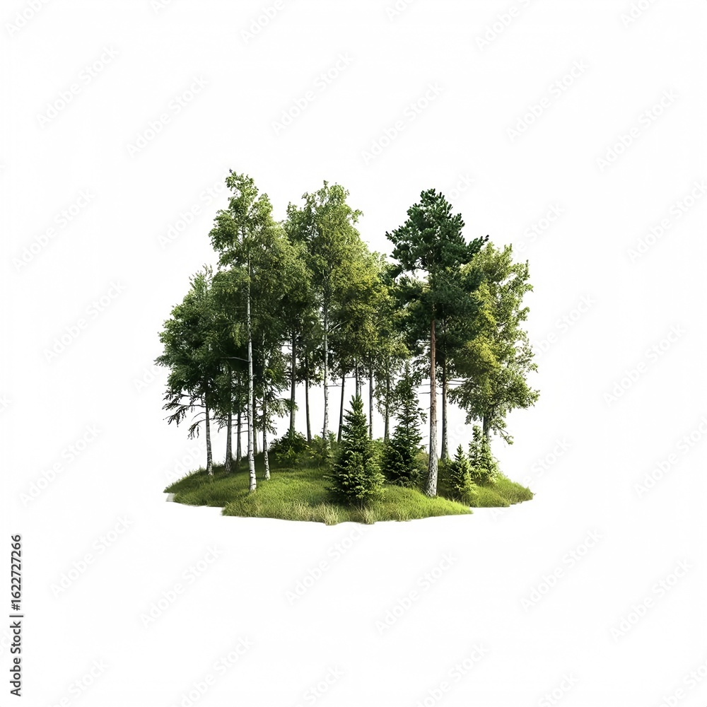 Obraz premium pine tree isolated on white