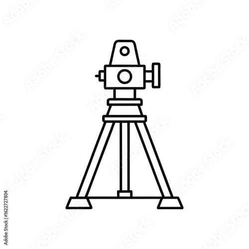 vector illustration of a Total Station 