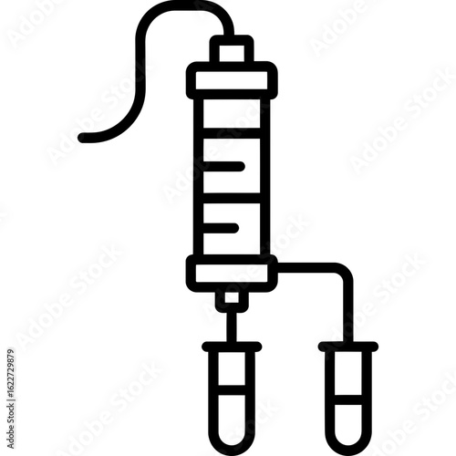 Chromatography column outline vector