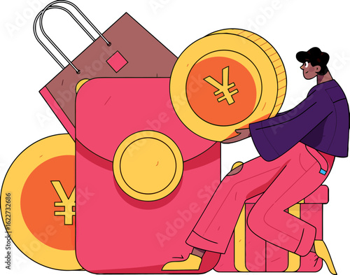 Investing in your future with savings and growth: An illustration of financial security, wealth accumulation, and long-term prosperity, representing success and fiscal responsibility