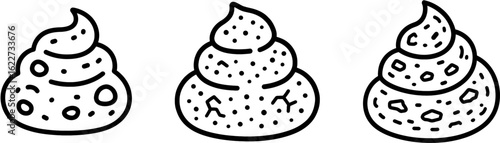 Coprolite fossil dinosaur dung outline vector
