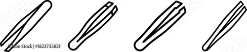 Tweezers beauty outline vector