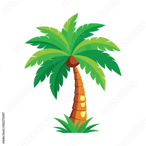 Tropical Palm Tree Vector Illustration