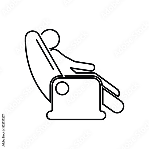 Massage chair icon line style vector isolated