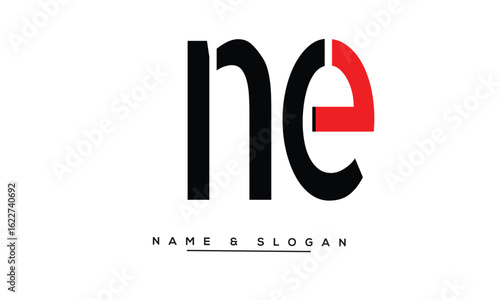 NE, EN ABSTRACT LETTERS LOGO MONOGRAM