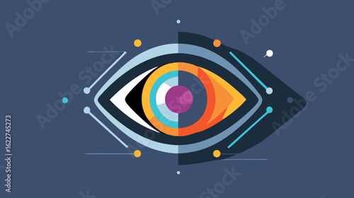 Stylized futuristic eye illustration representing artificial intelligence, digital vision, and advanced technology.