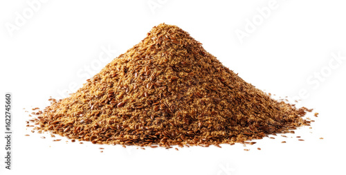 Harvesting flaxseed flour in a rustic kitchen food warm environment isolated on transparent background, png