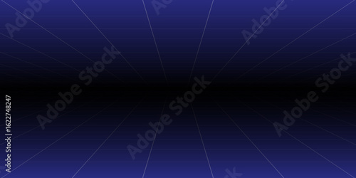 Retro neon background with 80s styled laser grid and stars from vintage arcade computer games