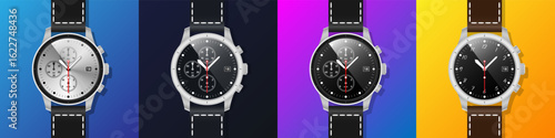 Set Hand watch classic for men vector