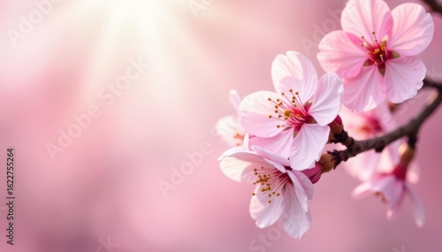 Pale pink blossoms on soft backdrop, spring's gentle arrival , beauty, closeup
