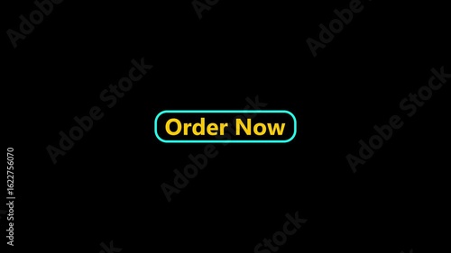 order now button with shopping cart icon on background 