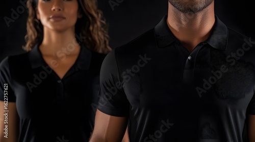Wallpaper Mural Closeup of Man and Woman in Black Polo Shirts Torontodigital.ca