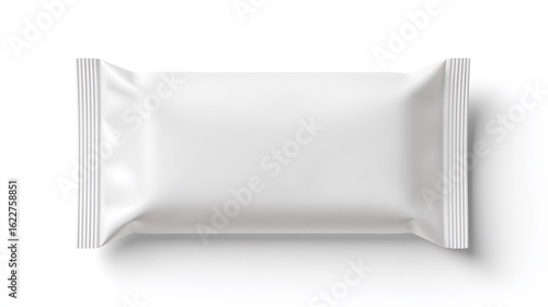 Minimalist white food package mockup for branding and product presentation use