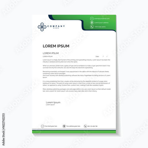 Professional business letterhead design for corporate communication and branding templates ready to customize