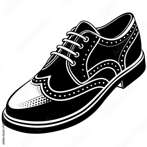 Classic Wingtip Brogue Oxford Shoe.