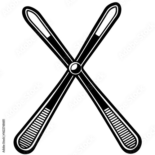 Crossed Surgical Forceps Medical Instrument.