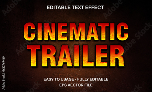 Cinematic trailer text effect - blockbuster movie poster font