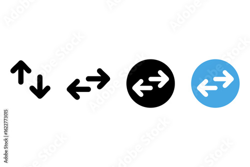 Two arrow  switch, swap, exchange, transfer vector set
