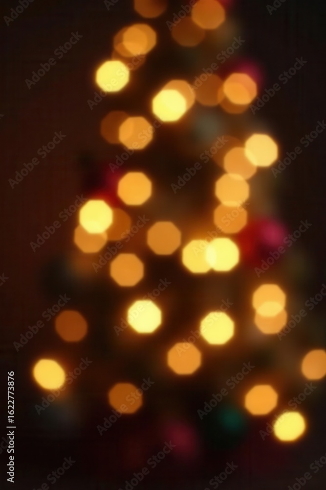 Fototapeta premium Dark bokeh, soft golden glow, abstract festive backdrop, mystery, shimmer, subtle
