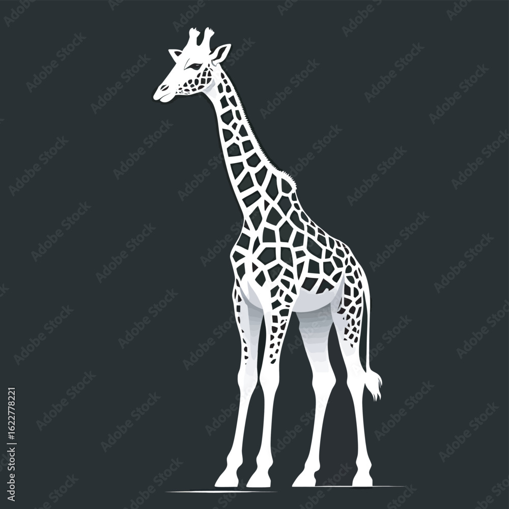 Naklejka premium giraffe on white
