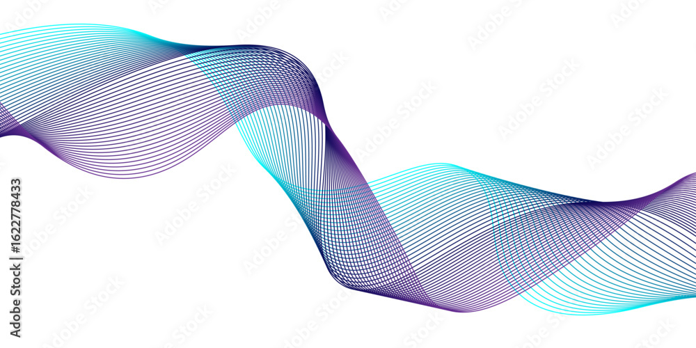 Fototapeta premium Abstract digital wave with colorful flowing lines, a vibrant vector design perfect for a modern business backdrop or art wallpaper. gradient, flow, illustration, line, waves, color, shape, backgrounds