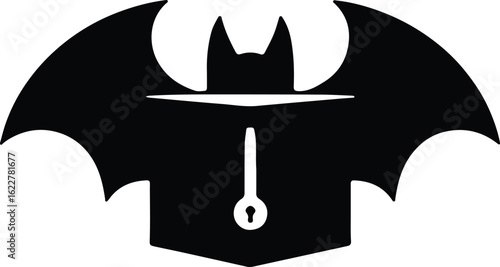 Unique bat silhouette with keyhole offers modern security design