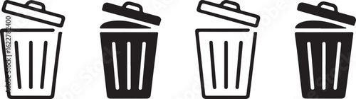 Trash icon vector illustration. Trash can icon. Delete sign and symbol.