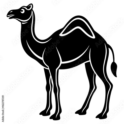 Stylized Silhouette of a Camel.