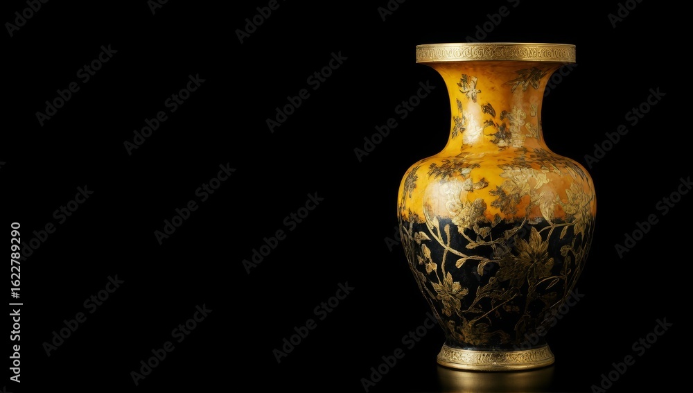 The art of golden patterned bottle The art of golden patterned bottle