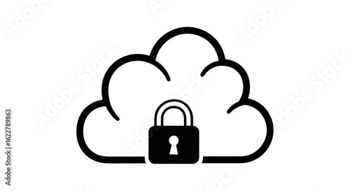 Cloud Security with Lock Icon for Data Protection  