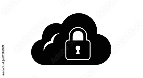 Cloud Security with Lock Icon Representing Data Protection  