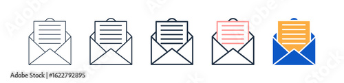 Letter different style icons set vector illustration. 