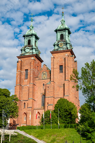 Royal Gniezno Cathedral's interior with sarcophagus St. Adalbert, historical and royal city in Greater Poland Voivodeship