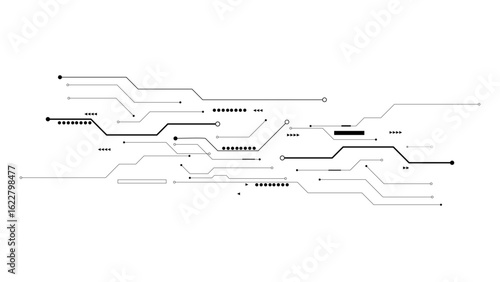 Abstract digital background with technology circuit board texture. Electronic motherboard illustration