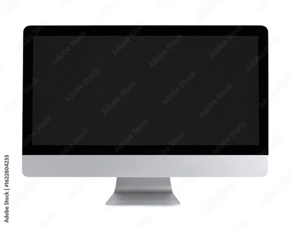 A blank LCD monitor screen, TV, and computer display with technology isolated on a white background A blank LCD monitor screen, TV, and computer display with technology isolated on a white background
