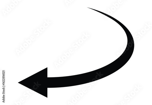 Oval circle rotate arrow icon. Ellipse orbit line arrow symbol. Oval circumference sign. Vector illustration isolated on white background.