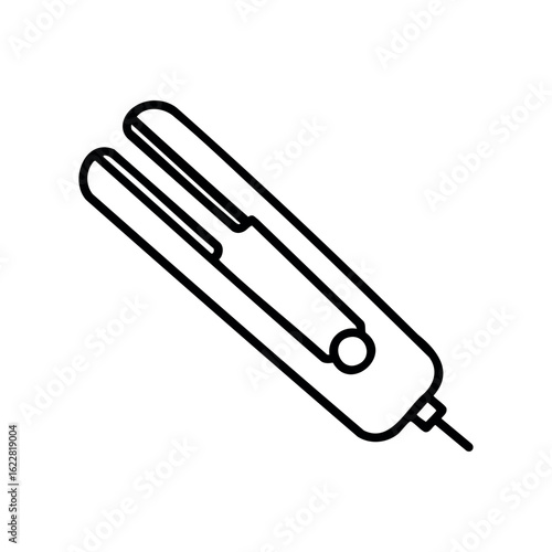 Modern hair straightener design for styling – stock vector icon in line style