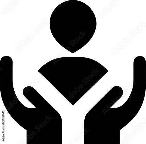Self-Care Silhouette Icon – Wellness, Mental Health & Personal Relaxation

