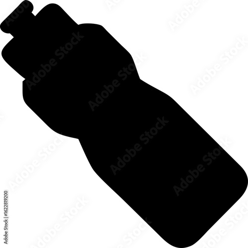 Water Bottle Silhouette Icon – Hydration, Health & Eco-Friendly Symbol

