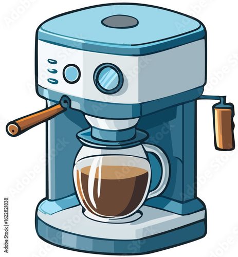 Espresso coffee machine illustration
