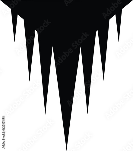 Abstract icicle silhouette vector graphic design element