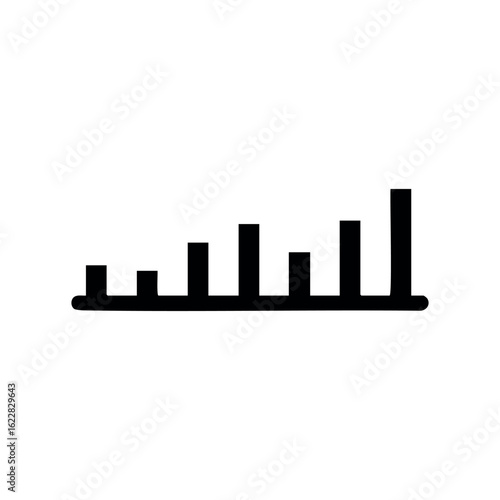 Minimalist black comb with wide and narrow teeth for hair grooming – stock vector icon in line style