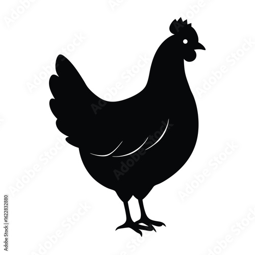 Black chicken silhouette poultry bird