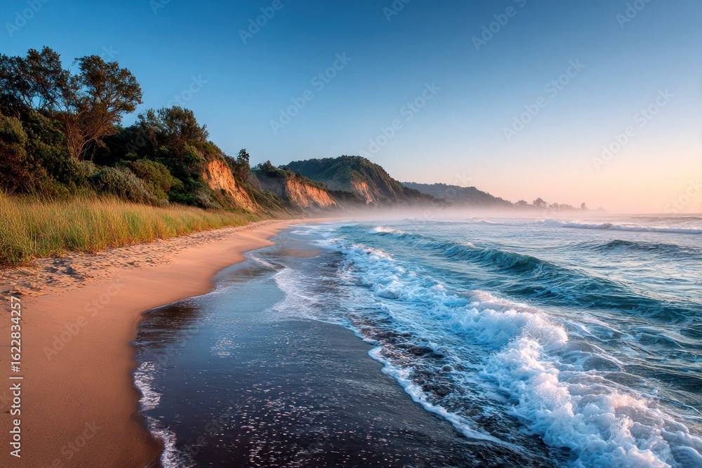 Fototapeta premium Sunrise beach scene