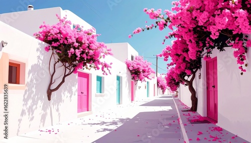 pink flowers in the city