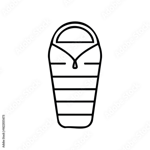 Simple swaddle sleeping bag icon outline – stock vector icon in line style