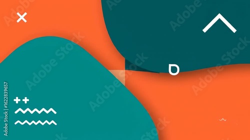 Abstract geometric shapes in vibrant colors