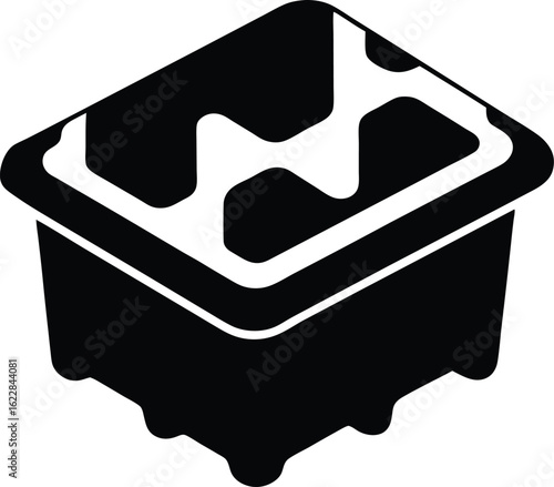 Illustration of a metallic whistle with an adhesives ribbon, a 3-d office object and a buttons icon, business symbol vector for computer data conception