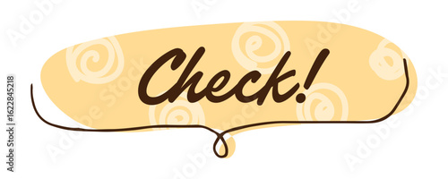 吹き出し　check　イラスト素材